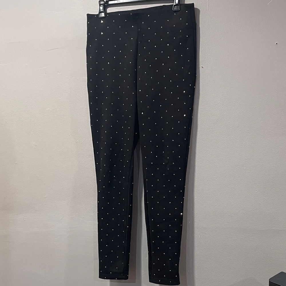 one 5 one Black Leggings with silver Dots